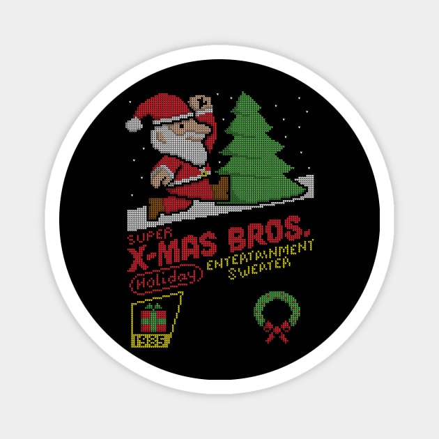 Super X-Mas Bros Magnet by TeeMagnet